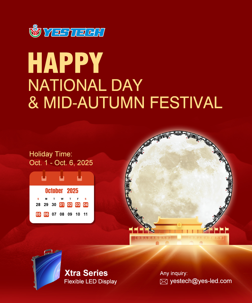 YESTECH_LED's tweet image. 🌕✨ Happy National Day &amp;amp; Mid-Autumn Festival!
YES TECH team will be on holiday from October 1 – 6, 2025, and will resume work on October 7.
For any inquiries during this time, please contact us at 📧 yestech@yes-led.com — we&apos;ll reply as soon as possible.

#NationalDay #MidAutumn