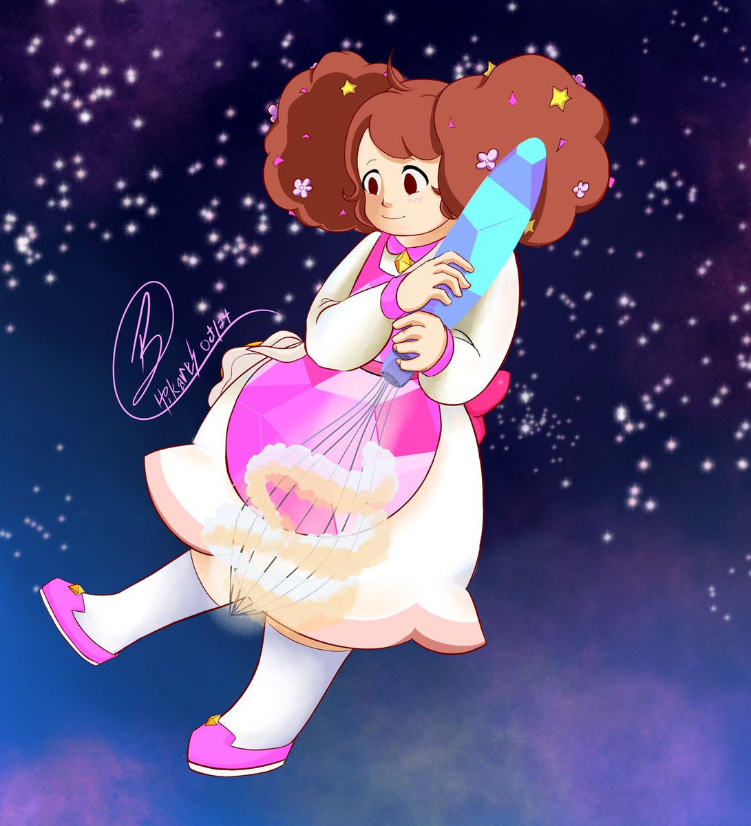Hiikares's tweet photo. Here’s #beeandpuppycat #fanart I did but never posted for some reason 😭 (scaredofAI) also the #speedrawing of 2 week’s work into a 30 second video xD (worked on it in between breaks on my old job ToT)
it’s Bee ni her temp job as a donut baker!
Hope you like it! 💖 #netflix #art https://t.co/YsCPiWe81i