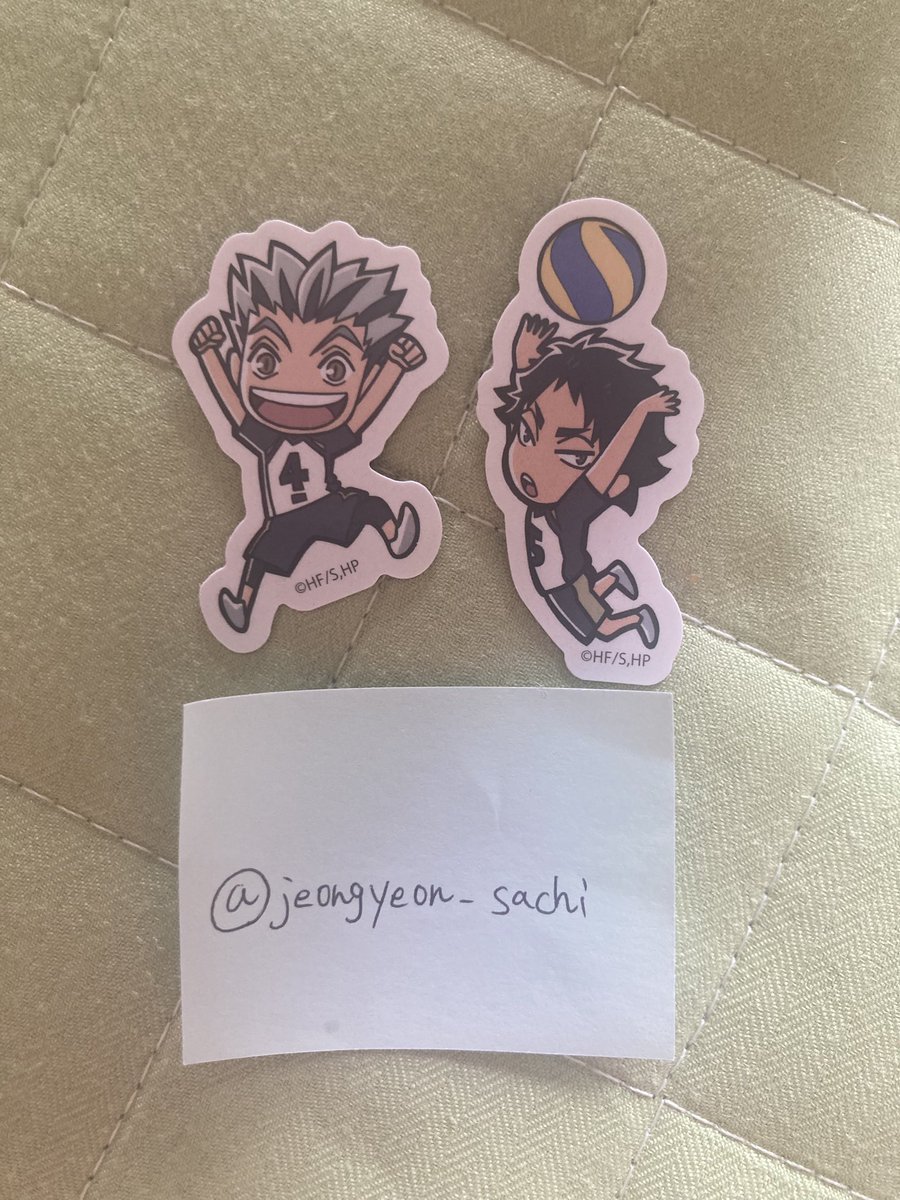 【交換】ハイキュー　ダイカットステッカー
ダイソー　セリア　seria

（譲）木兎 赤葦

（求）月島&gt;菅原 及川

まとめて交換してくれる方優先