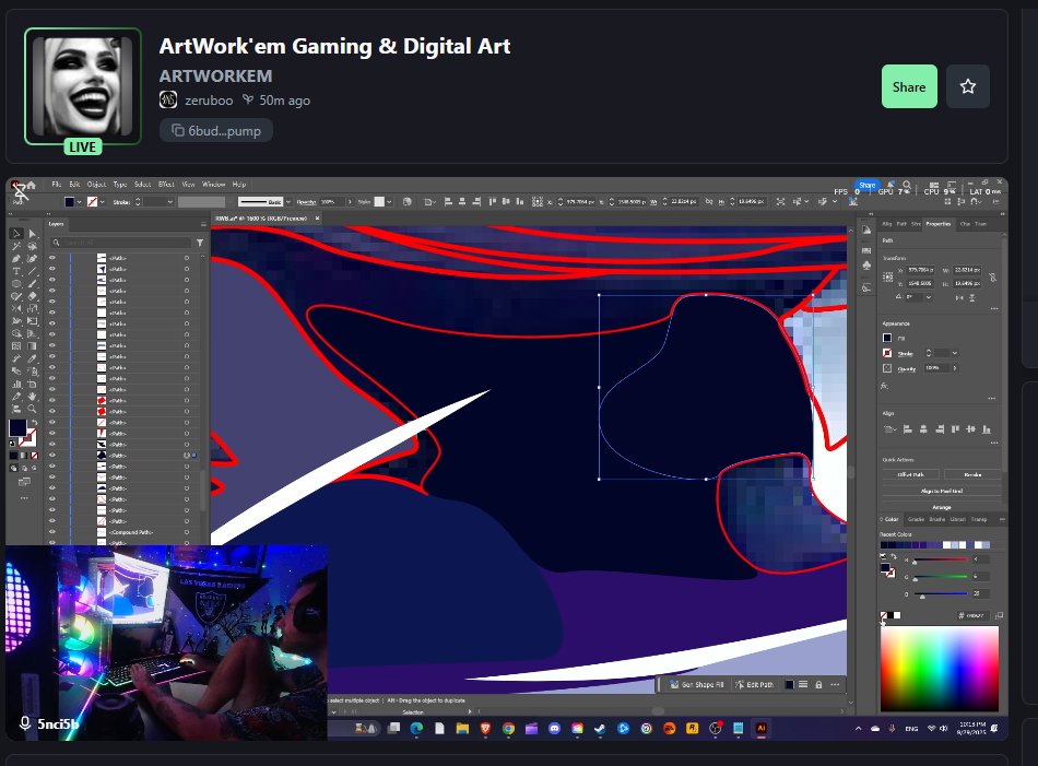 Tegridy_Space's tweet image. Join us for some gaming and Digital Art creation! #NFTartist. It getting lit in here!!

pump.fun/coin/6budndZyA…