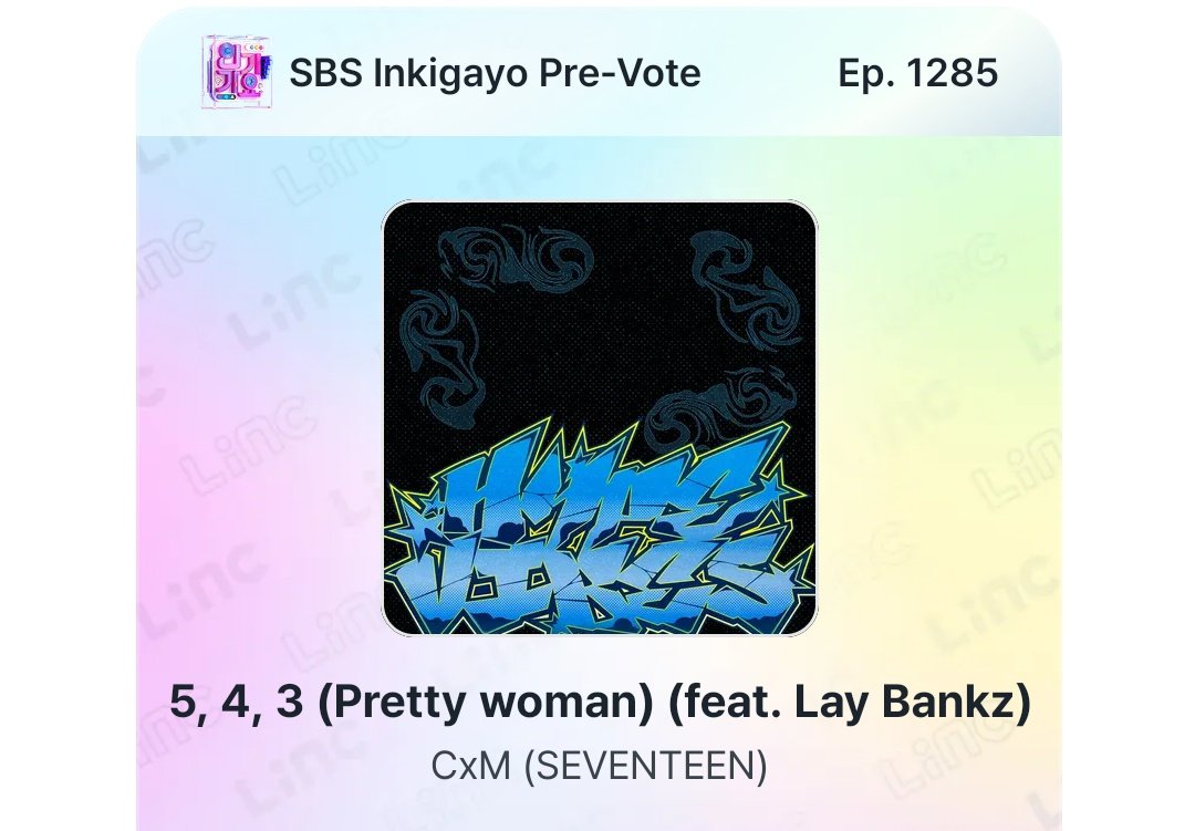 lovechoisc's tweet photo. INKIGAYO X LINC PRE VOTING ‼️

Open your Linc app and cast pre-votes for S.COUPS x MINGYU’s  “5,4,3, (Pretty Woman)”

*until Oct 3, Friday
* https://t.co/B4diQFLqdY
* 1 vote = 30 fp (max. 10 votes

CxM HYPE VIBES OUT NOW
#543_다가온다_쿱스민규_하입바이브
#CxM_HYPEVIBES @pledis_17 https://t.co/afiNVqBmpq