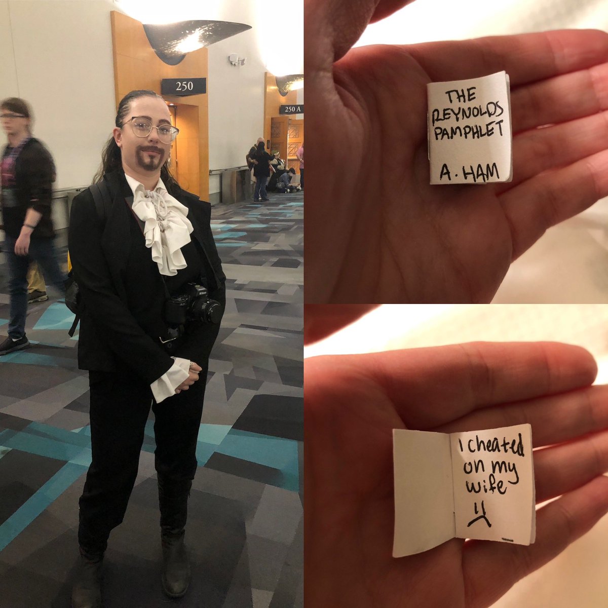 😂 I found Hamilton! (And he handed me this) #Hamilton #FanX #hamiltonmusical <a href="/HamiltonMusical/">Hamilton</a>