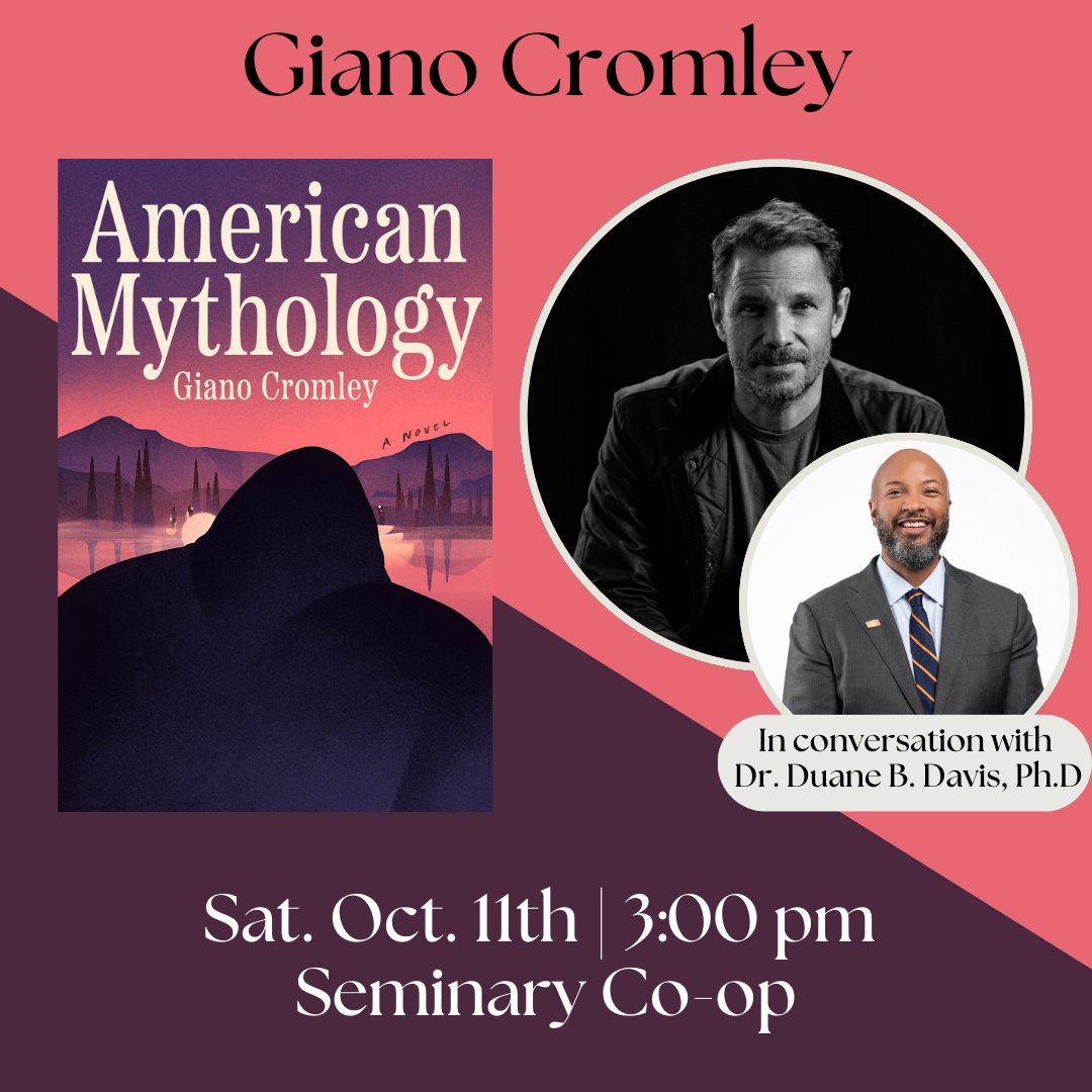 Hey Chicago! I'll be talking all things American Mythology with Dr. Duane Davis at the Seminary Co-op Bookstore on Saturday, October 11 at 3:00. Stop on by join in the conversation!