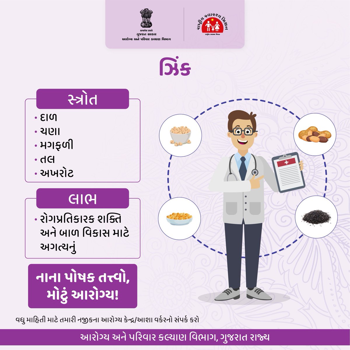 Tho_Vanthali's tweet photo. દરેક થાળીમાં ઝિંક – દરેક ઘરમાં આરોગ્ય...

#Micronutrition #zinc #GOG #SpreadAwarness #Health https://t.co/bnfvHL0Vvl