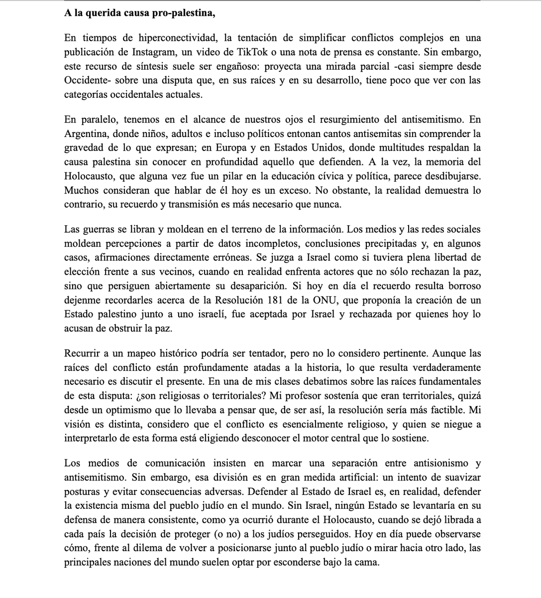 loladyz's tweet photo. Comparto una reflexión personal acerca de cómo el simplismo mediático distorsiona el conflicto israelí-palestino y refuerza narrativas que terminan legitimando al terror. https://t.co/Xum1RR1WIK