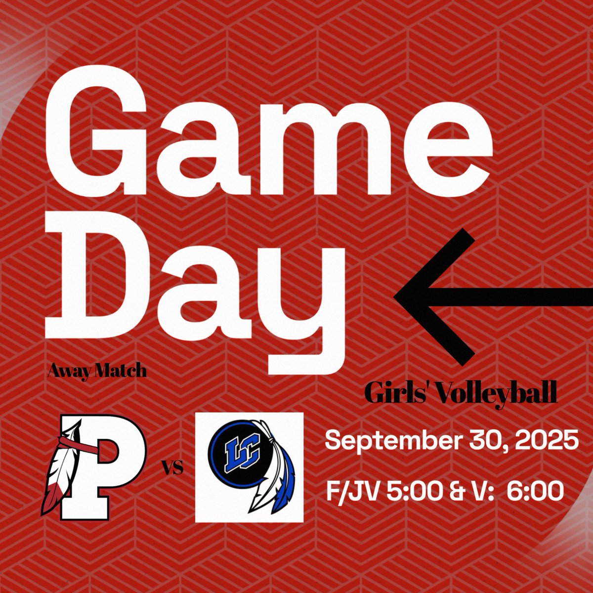 PortageVball's tweet photo. 🚨 Game Day 🚨 Portage vs Lake Central | F/JV 5️⃣ V 6️⃣ | Let’s bring the heat! 🔥🏐 #GoPortage #PVB https://t.co/Waq75DbQSD