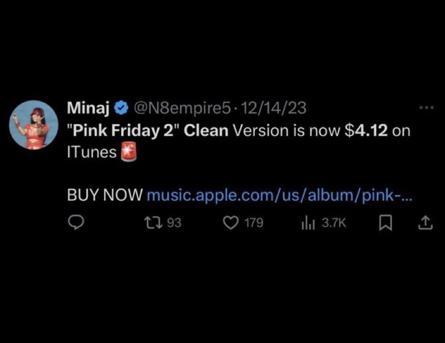 kee_thatsme's tweet photo. @cardirated @NICKIMINAJ $4.12 an iTunes, $5 on her official website 😂😂😂😂😂😂😂 https://t.co/HxhOjqPCYm