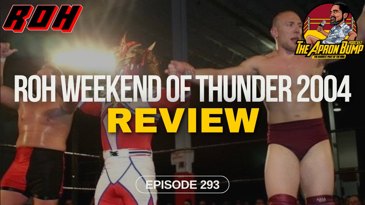 ApronBump's tweet image. IT&apos;S BUMP DAY!

- Wrestling that gives me piloerections
- TWO Jushin Thunder Liger dream matches
- &quot;Fuck TNA&quot; setting up Joe/Punk III
- Unlikely show stealers
- The Embassy is GOLD

Full Episode: ApronBump.com/293