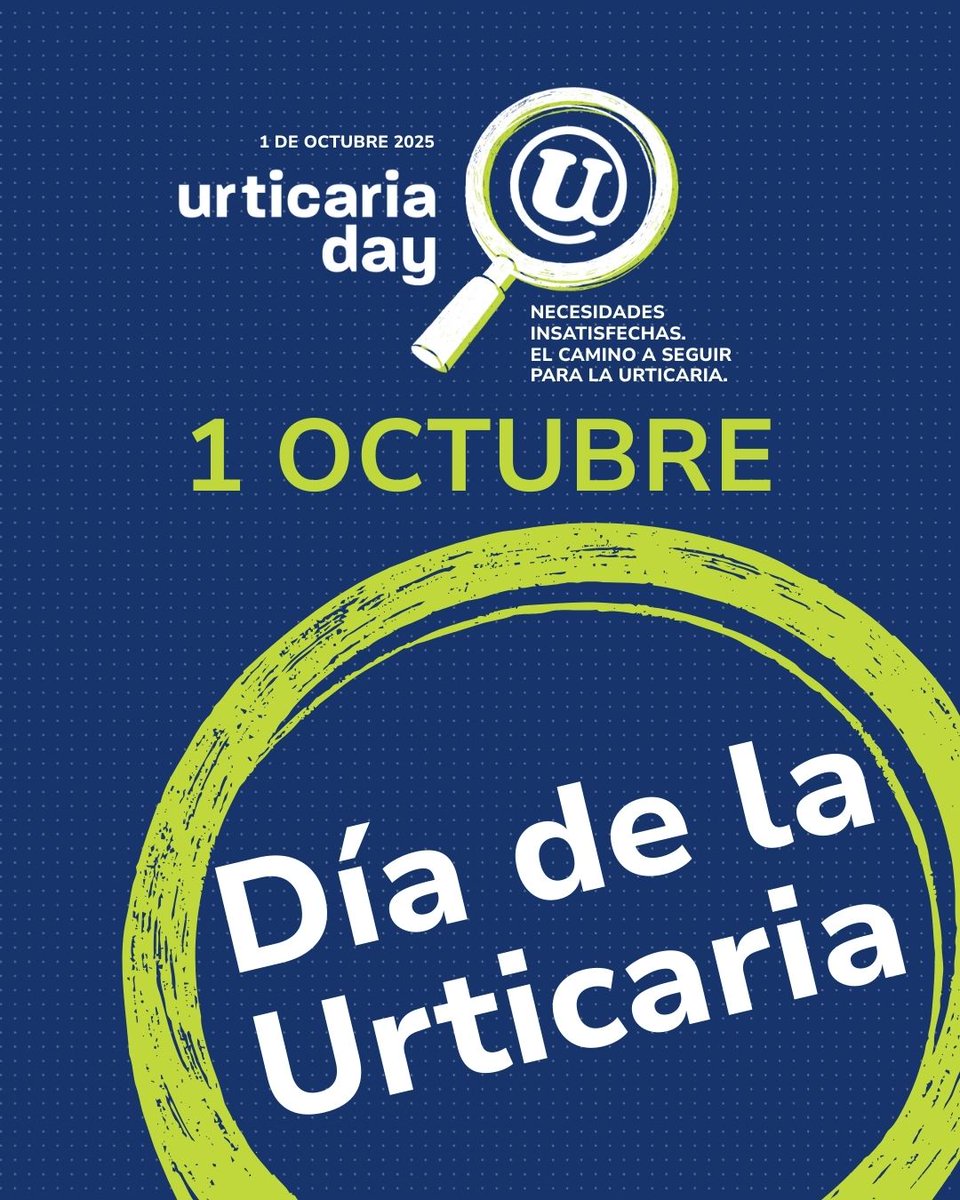 Hoy 1 de octubre nos unimos a esta campaña para visibilizar las necesidades de quienes viven con urticaria.
El Día de la Urticaria es una oportunidad para aprender, apoyar y construir un futuro con más investigación y mejores tratamientos urticariaday.org #UrticariaDay2025