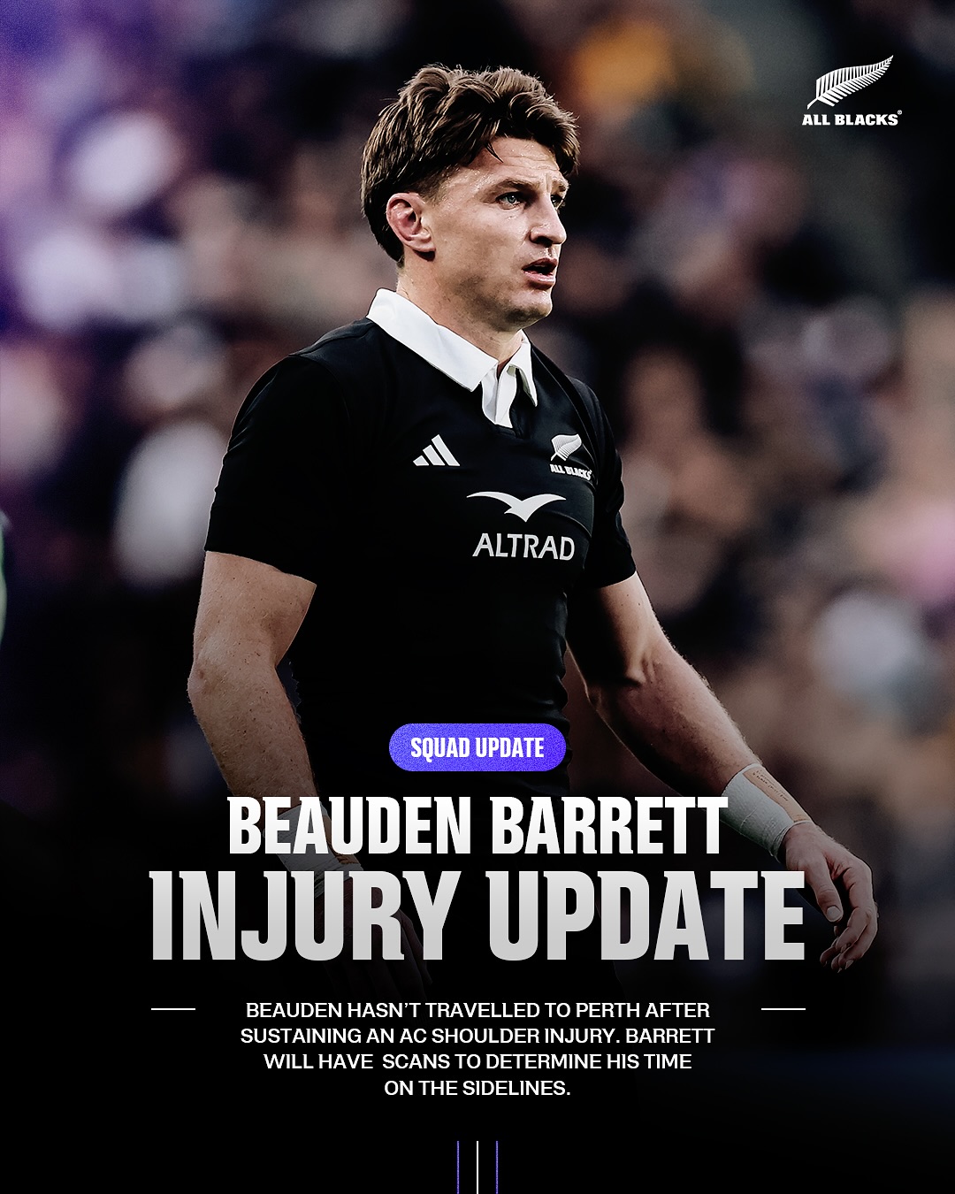 ラ*ン様 ALL BLACKS スコットバレット支給品 Scott Barrett looks on during the New Zealand All Blacks