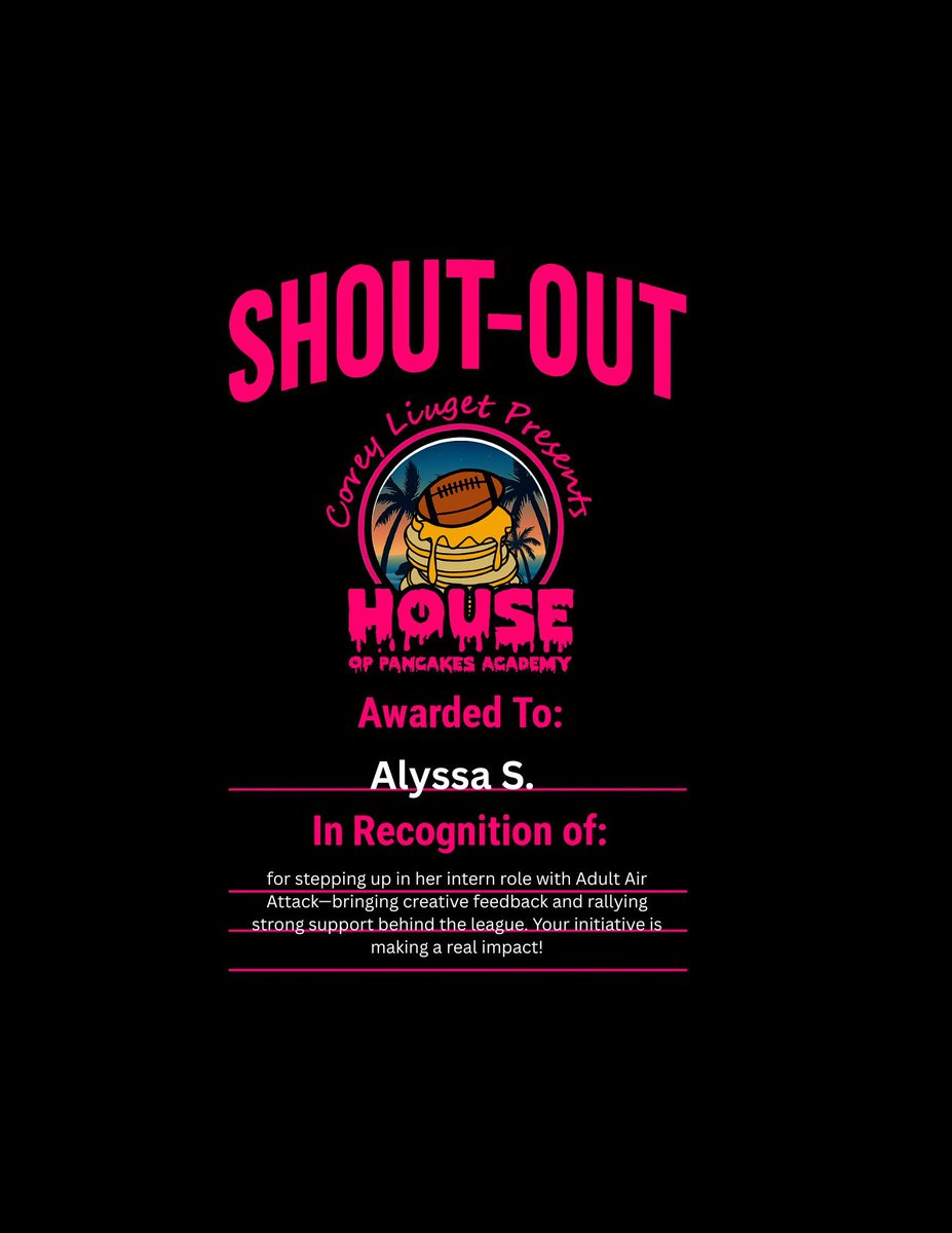 We love celebrating our interns who go above and beyond! Today, we’re spotlighting Alyssa S. for her creativity, initiative, and dedication to Adult Air Attack  #InternCelebration #TeamGratitude #FutureLeaders