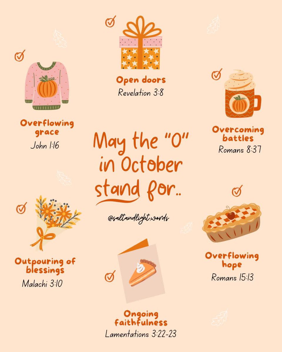 October is a new chapter—trust God’s promises, walk in faith, and expect greater things ahead. 🙏🤍