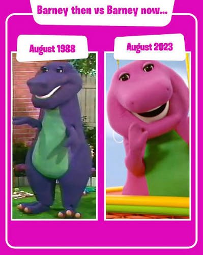 Pre_Tee_Az_DevN's tweet photo. You know what’s funny….Barney Has Had Multiple New Faces &amp; Bodies Too Over The Years 😩🙃🥴🤣🤣🤣🤣🤣. https://t.co/7HxCIJDOcE