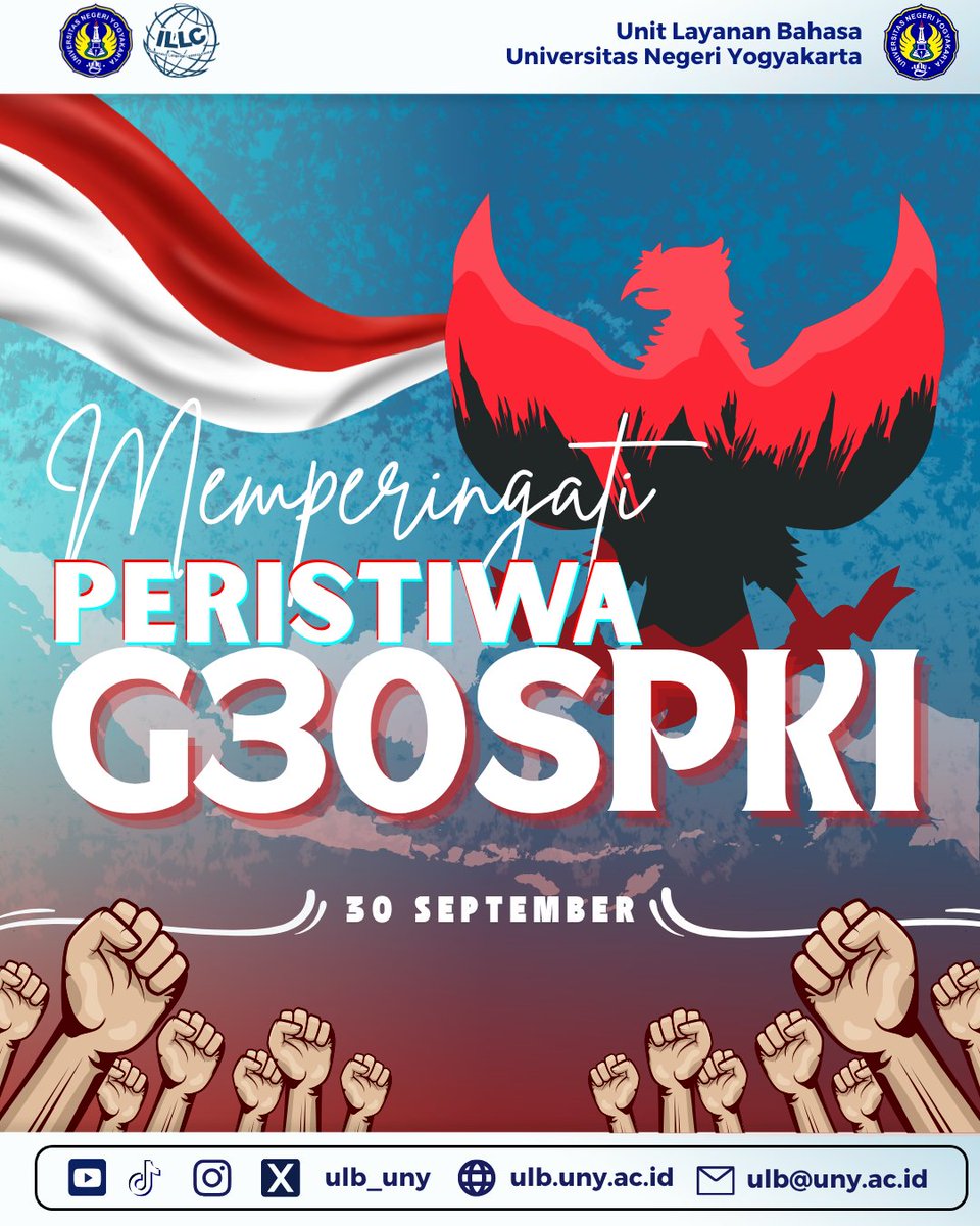 ulb_uny's tweet photo. The 30 September Movement (G30S/PKI) was a historical turning point in Indonesia’s journey as a nation.

Let this moment be a reflection to strengthen our commitment to Pancasila, foster unity, and build a peaceful and sovereign Indonesia.

#G30SPKI #ULBUNY #Indonesia https://t.co/n4rr8JUEDJ