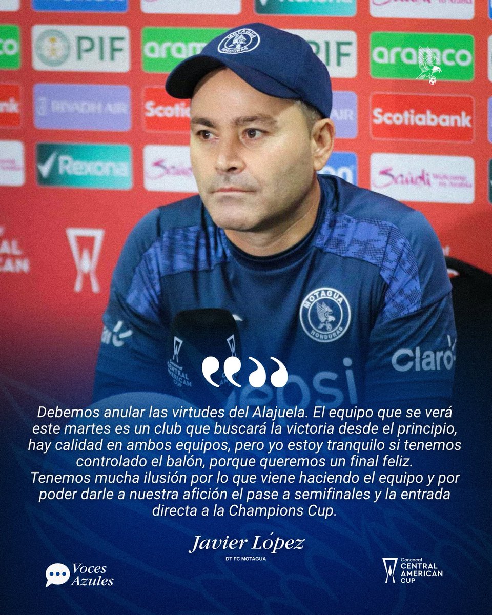 MOTAGUAcom's tweet photo. 🗣️ #VocesAzules Declaraciones de nuestro DT, Javier López y de nuestro segundo capitán, Marlon Licona previo al duelo de mañana ante LDA por Copa Centroamericana. https://t.co/37e3YtPVSq