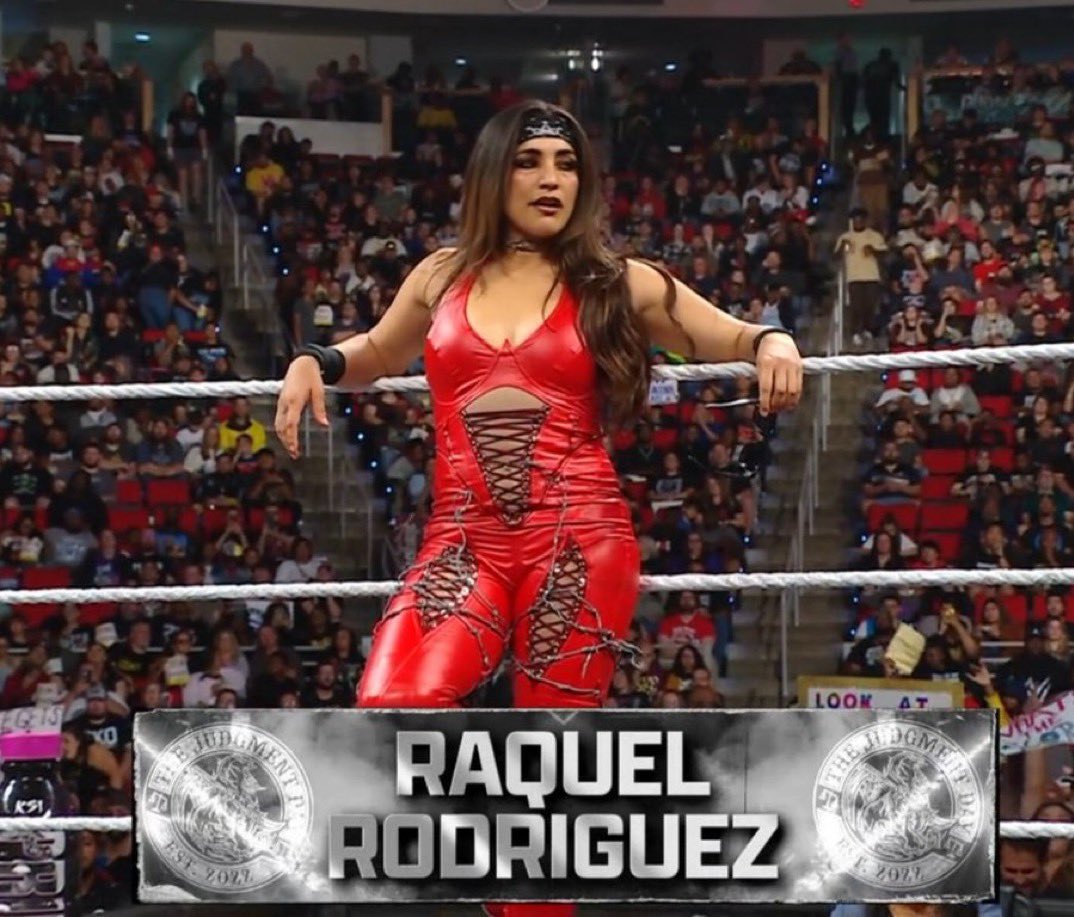 Three pictures of Raquel Rodriguez before her match against Bayley as she was accompanied by Roxanne Perez <a href="/RaquelWWE/">Raquel</a> <a href="/roxanne_wwe/">roxanne</a> <a href="/WWE/">WWE</a>