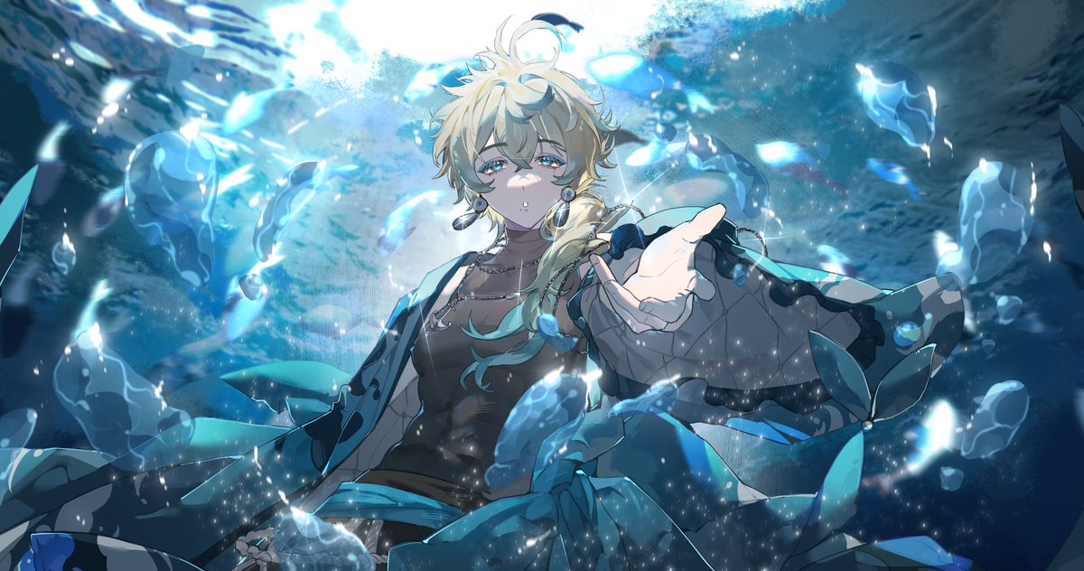 MirrenWaters's tweet image. My banner is done~! Thank you to @//areyalago for the beautiful illustration! 🤍
I cannot express how beautiful this is 🥺🌊!
