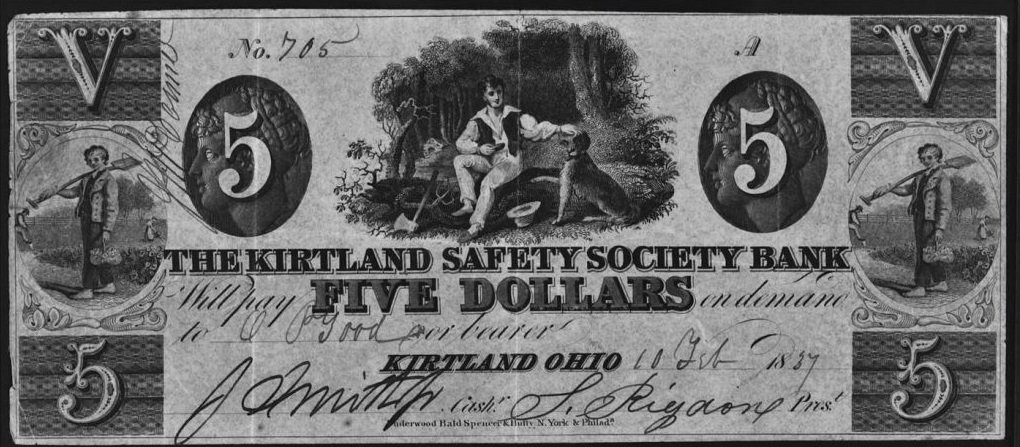 NewmanJ_R's tweet image. Today I learned Joseph Smith (of LDS fame) created an illegal fractional reserve bank and then resigned with 17 lawsuits over unpaid debts when it failed. The notes themselves became valuable later (i.e., 100 years later) as a collector's item.

When they got in trouble for…