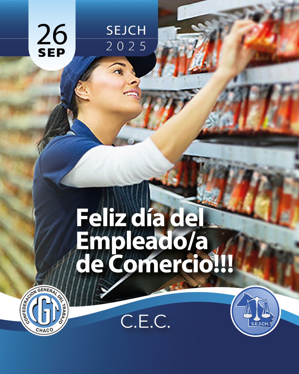 𝑫í𝒂 𝒅𝒆𝒍 𝑬𝒎𝒑𝒍𝒆𝒂𝒅𝒐 𝒅𝒆 𝑪𝒐𝒎𝒆𝒓𝒄𝒊𝒐

La fecha original remite al 26 de septiembre de 1934, día en el que se dictaminó ley n° 11.729, que dispuso las relaciones de trabajo del sector. Fue gracias a los esfuerzos de la Federación Argentina de Empleados de Comercios