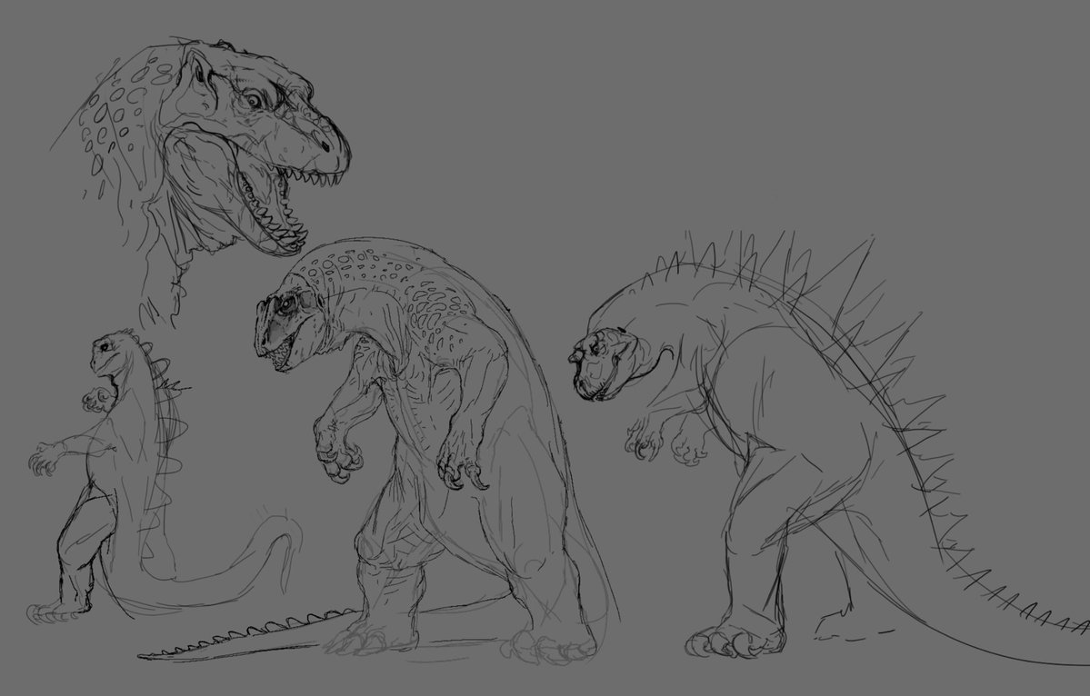 Trying to make a new fangoji. Trying to make Godzilla look like more of a brawler dinosaur.