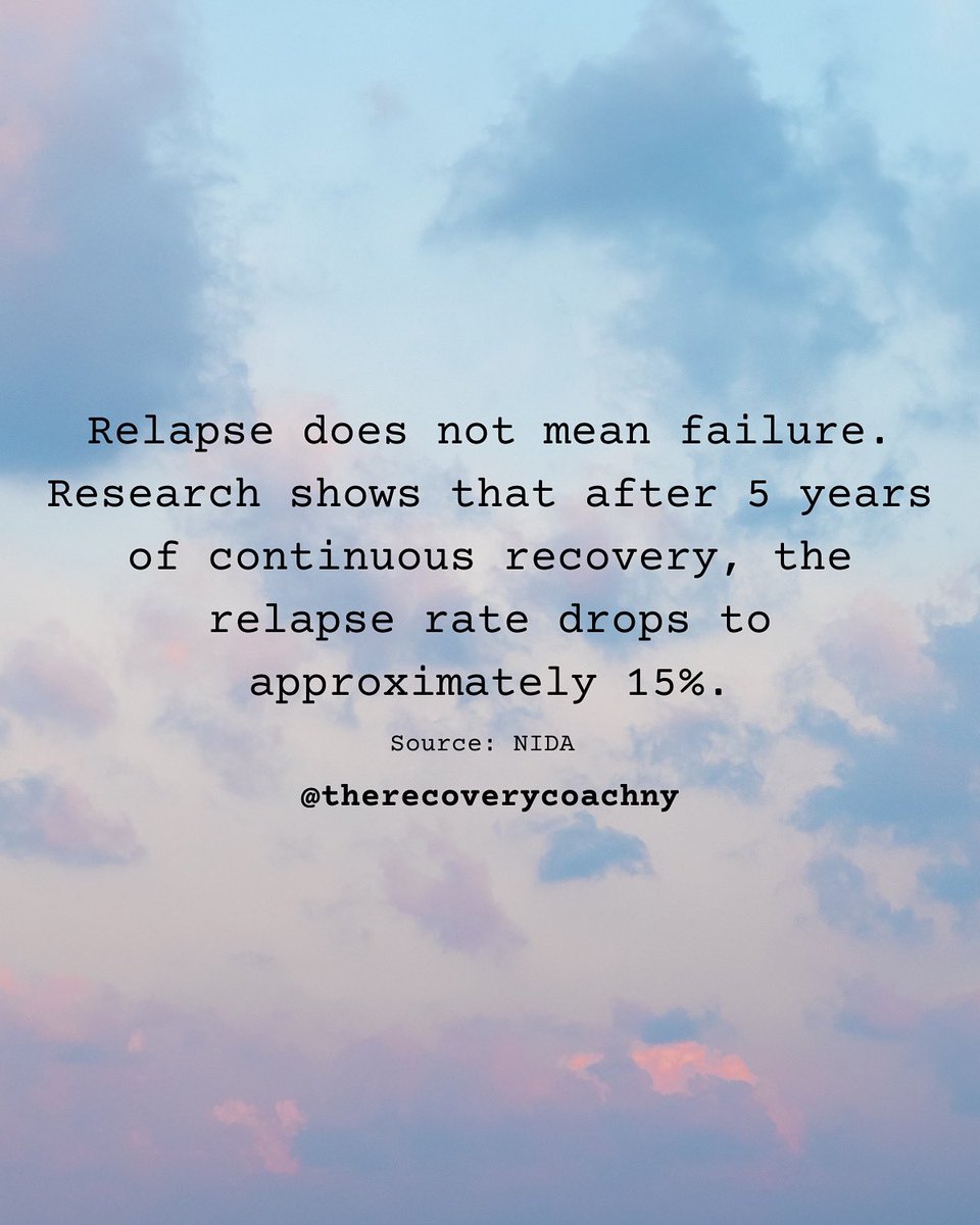 recoverycoach_'s tweet image. A relapse does not erase the progress you’ve made or the strength you’ve shown. What matters most is that you get back up and continue forward. Together, we can break the stigma and remind each other that recovery is always possible. #recovery #addictionhelp