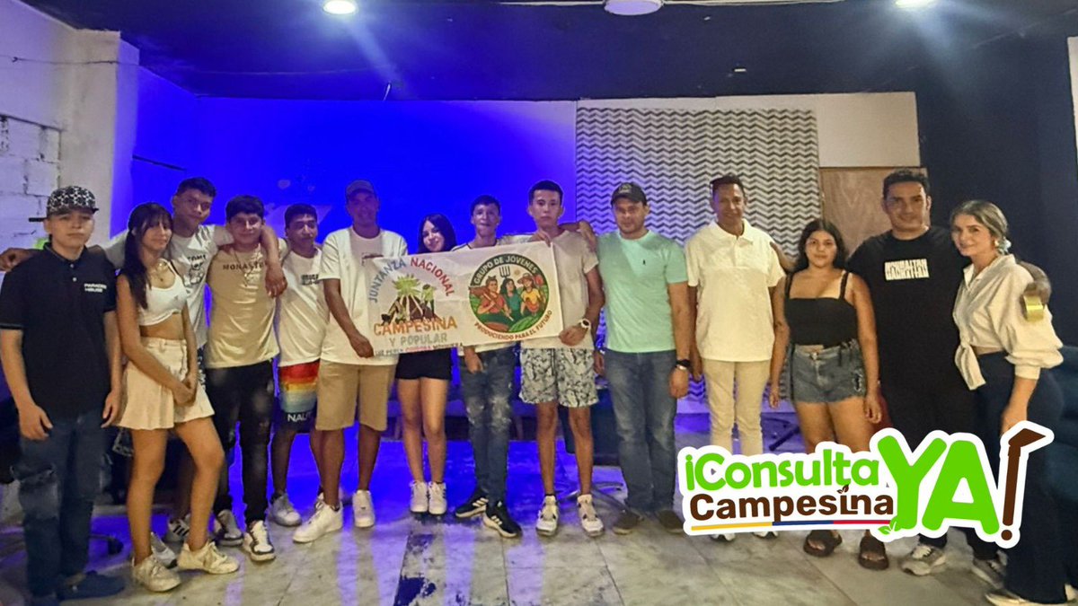 Desde el Huila, La Asociación Grupo de Jóvenes Produciendo Para el Futuro, filial a <a href="/campoenjuntanza/">Juntanza Nacional Campesina</a> y la <a href="/agendanacionalc/">Agenda Nacional Campesina</a>, avanzan en la socialización de la consulta Popular Campesina. 

🌾El campo resiste y construye vida digna. 

#ConsultaCampesinaYa✊🏽