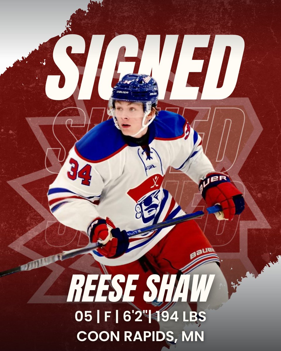 Chiefs_Hockey's tweet photo. NEWS: Chiefs Sign Reese Shaw

Full release: https://t.co/wBDj7WbaY0 https://t.co/EwUT4Ph523