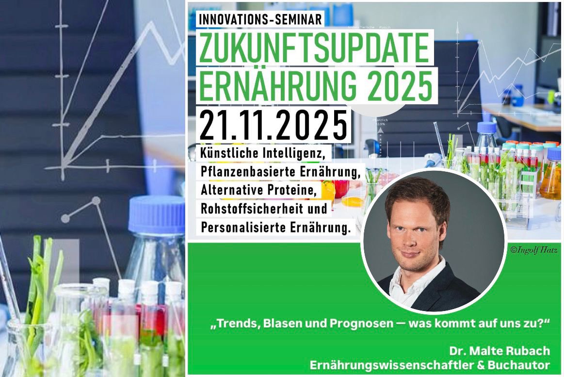👨🏼‍🏫 Ernährungswissenschaftler Dr. Malte Rubach gibt mit seinem Einführungsvortrag beim Innovations-Seminar „Zukunftsupdate Ernährung 2025“ spannende Einblicke in die Welt von Morgen.
ℹ️ Anmeldung:
zukunftsupdate-ernaehrung.de
#Zukunftsupdate #FoodInnovation #AlternativeProteine