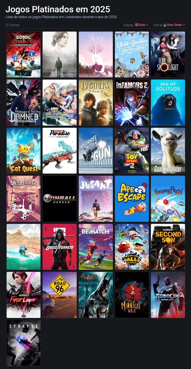 TheRemedyBlog's tweet image. Hoje, no Desafio das Platinas, conquistei a minha 69ª (nice) ao terminar o Synapse e a 31ª do ano, chegando precisamente a meio do objetivo para 2025, que passa por atingir as 100 AO VIVO até ao último dia de Dezembro

3 meses para conquistar o que consegui em 9? Vamos a isso! 👍