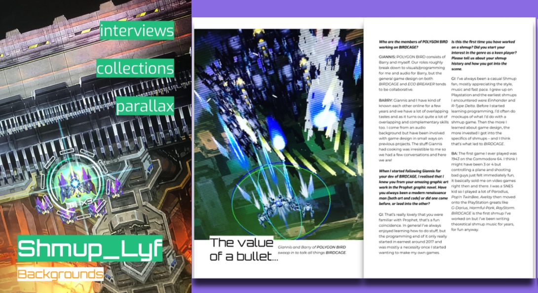 If you are interested in learning more about the upcoming #shmup #BIRDCAGE I interviewed the dev team this edition of my zine - marty-dyr.itch.io/shmup-lyf-zine…