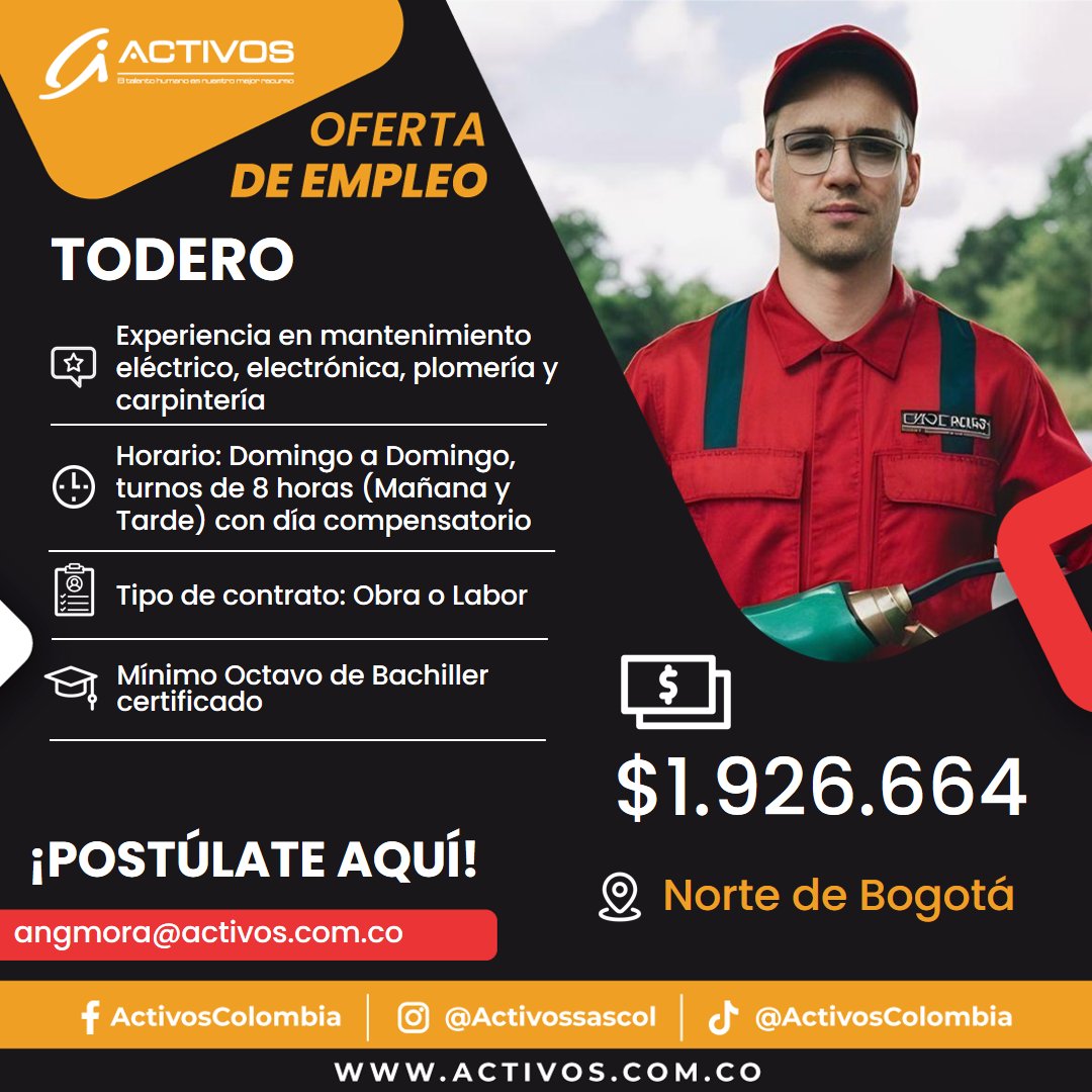 ActivosColombia's tweet photo. ¡Estas son las nuevas vacantes abiertas en el país!
📷Revisa los detalles y aplica ahora. https://t.co/VavThcPPUy