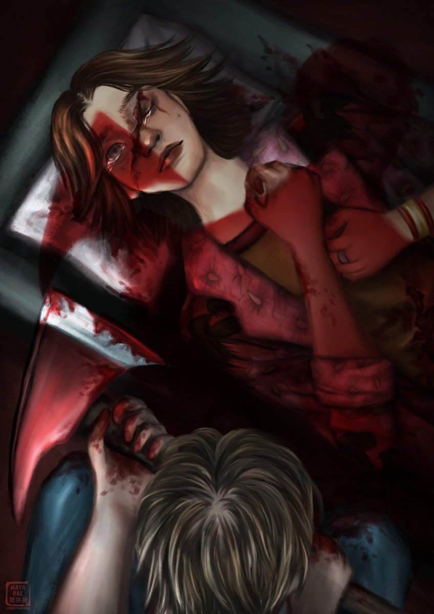 limbstowings's tweet photo. Close your eyes, Daisuke. 

Happy late Mouthwashing-iversary! This is a piece I did for @deadpixelzine ❤️‍🩹

#Mouthwashing #Daisuke #Swansea https://t.co/bXPCW25Db1