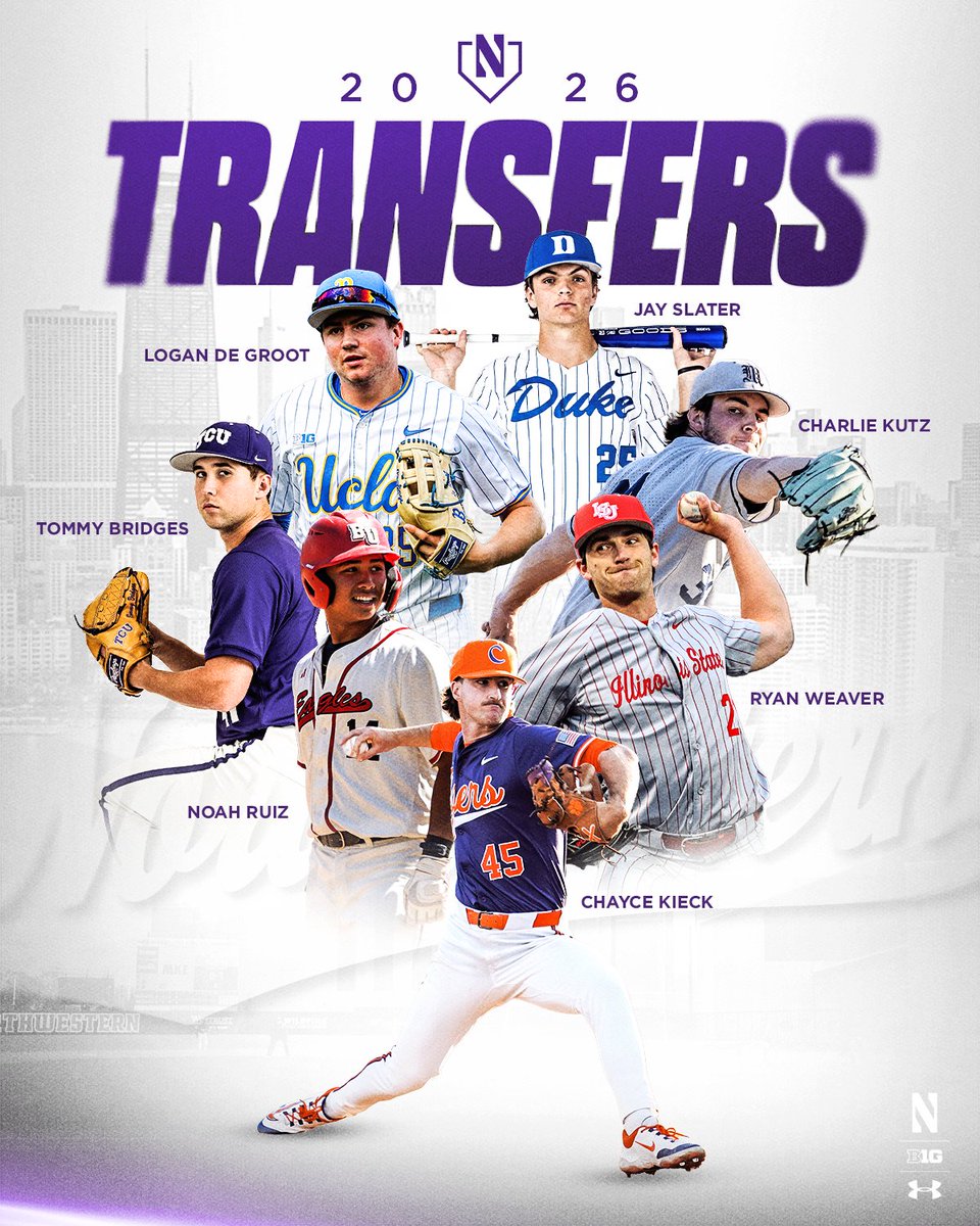 Welcome to Evanston 😼

Officially introducing our 7️⃣ new transfers for the 2026 season!