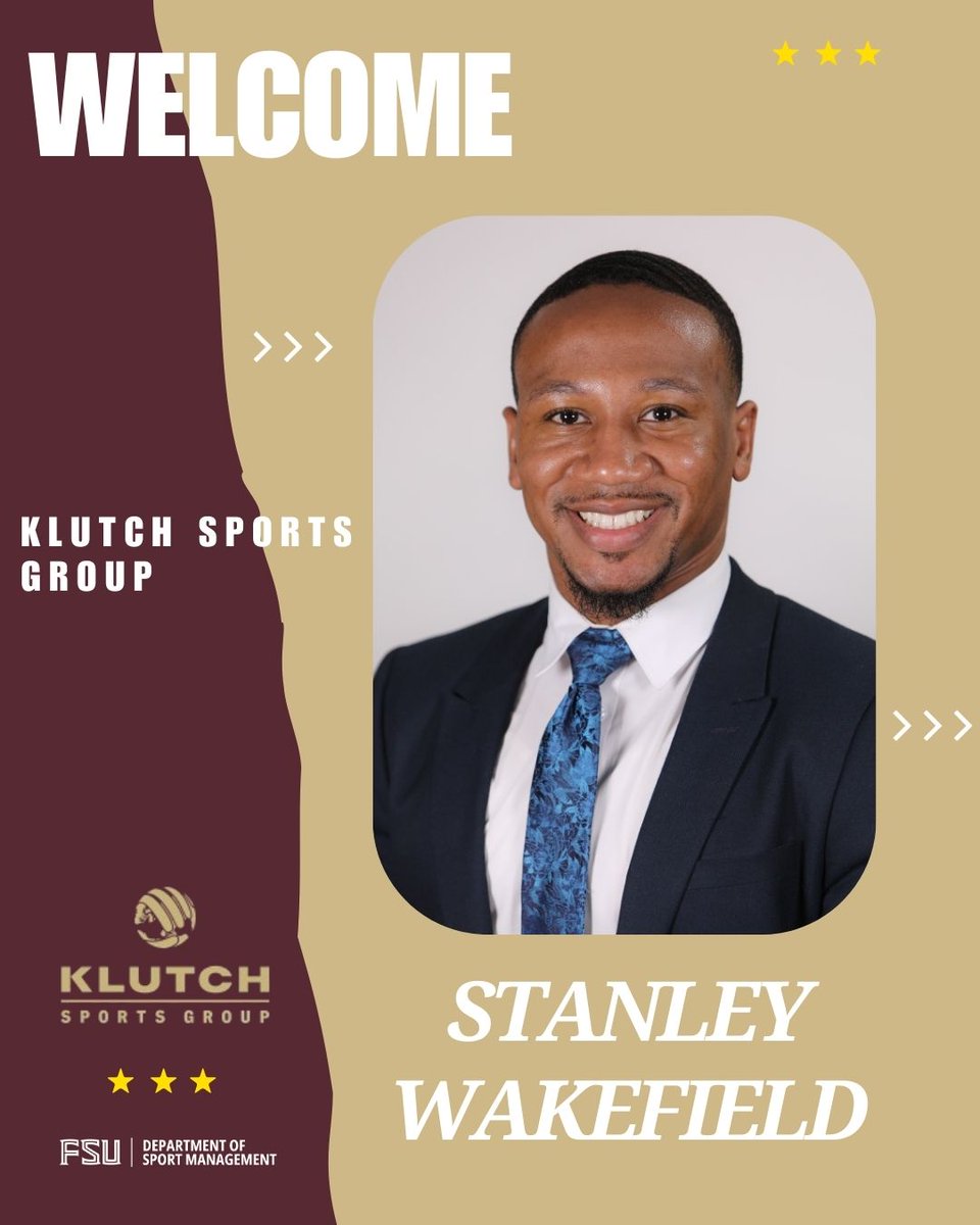 📢 Speaker Spotlight: Stanley Wakefield

We’re excited to welcome the Director of Talent Marketing at Klutch Sports Group &amp; UTA Sports Media to #FSUSPMCONF25! Klutch, founded by Rich Paul, is a Black-owned, women-led powerhouse shaping sports, media &amp; culture.

#FSUSPM