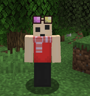AutumnTR33S's tweet image. kinda ass but i made a silly deivy minecraft skin using the one he made as a base,, its my first time animating stuff so the scarf looks weird but oh well
#deivydoestutorials33