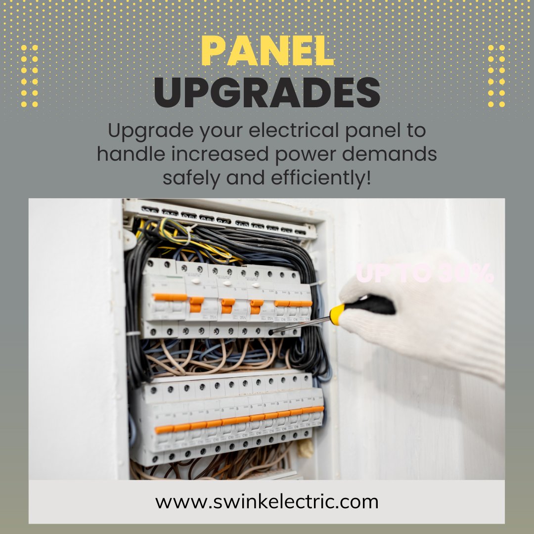 SwinkElectric's tweet image. ⚡ Upgrade your electrical panel for better performance and safety! Ensure your home or business is powered efficiently. Contact us today! 📞 561-683-1512 💡 #PanelUpgrade #ElectricalSafety #PowerUpYourHome
