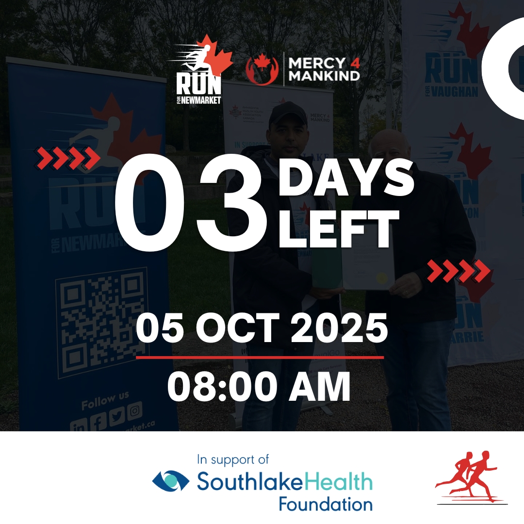 🚨 Just 3 days to go! Be part of Run for Newmarket 🏃‍♀️

📅 Oct 5 | 8AM

📍 Fairy Lake Park, 520 Water St, Newmarket, ON L3Y 1M5

👉 newmarket-m4m.raceroster.com (link in bio)

#mercy4mankind #runfornewmarket #Newmarket