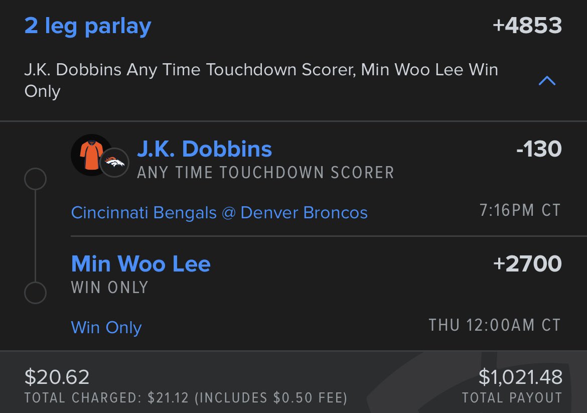 Little MNF x MWL Booster attempt FD at GoldBoys.com for 0.41u