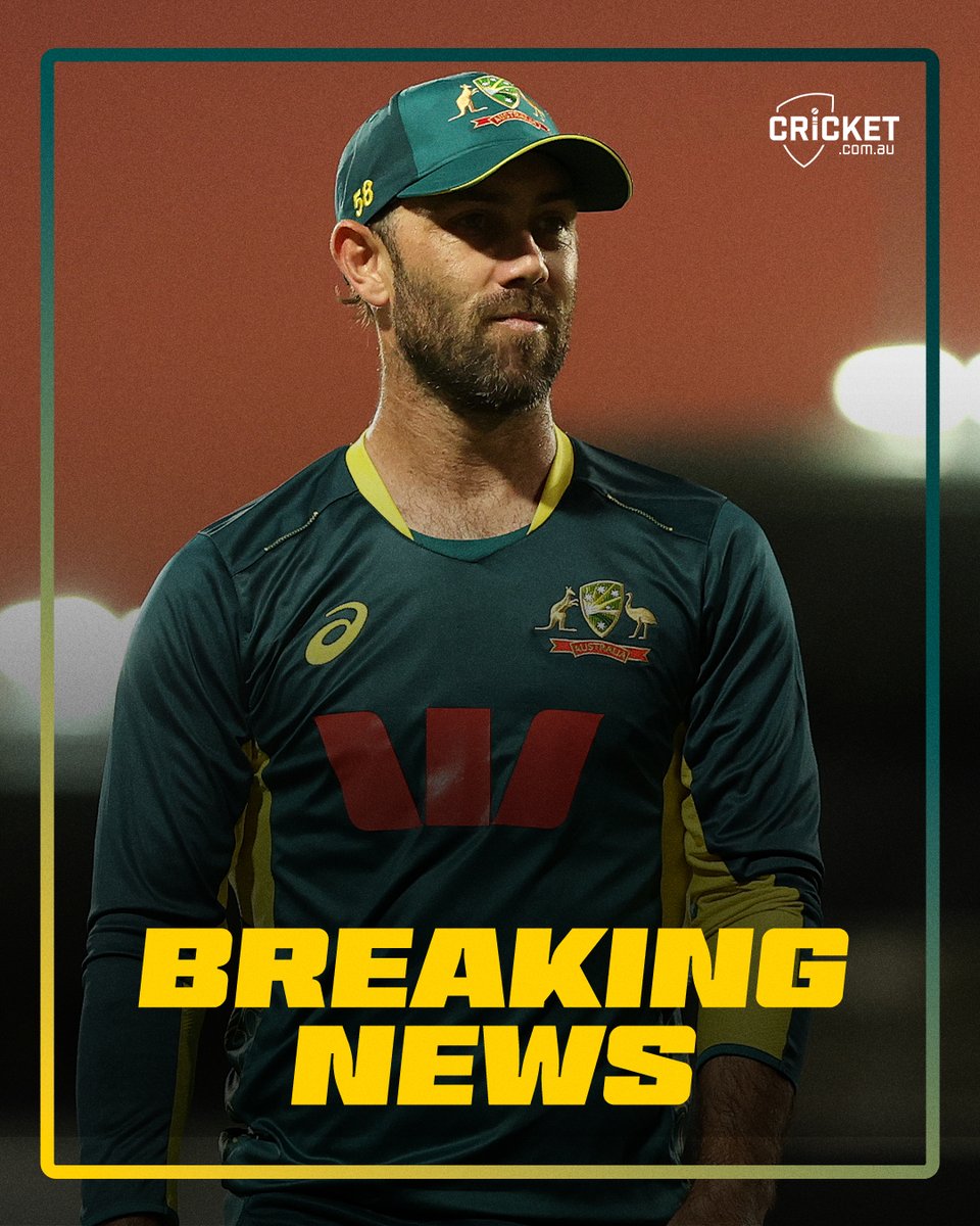 Glenn Maxwell is out of the Chappell-Hadlee Trophy #NZvAUS  

Details: cricketa.us/48GmG2e