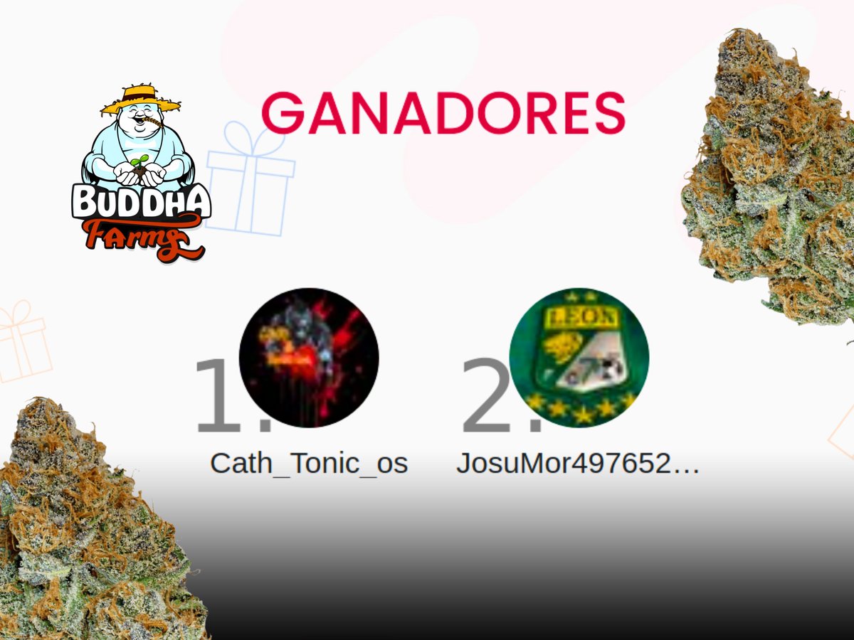 Creyeron que nos olvidamos de ustedes familia buddha? 🏆🔥🌿
Aquí están los dos ganadores de 2 Onzas Greenhouse ¡Felicidades!🐓
Quieren otro sorteo familia? Revienten el botón de likes y RT para que lo lancemos el día Miercoles! 😵⌛🏃🏻‍♂️🥦
#mexico #sorteo #420community