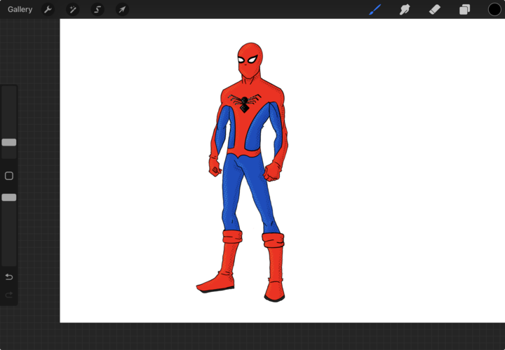 garyjmancat's tweet photo. @kaiscomics I made mine in Procreate. It's my spin on the Ditko suit. https://t.co/BuhMFtFJdA
