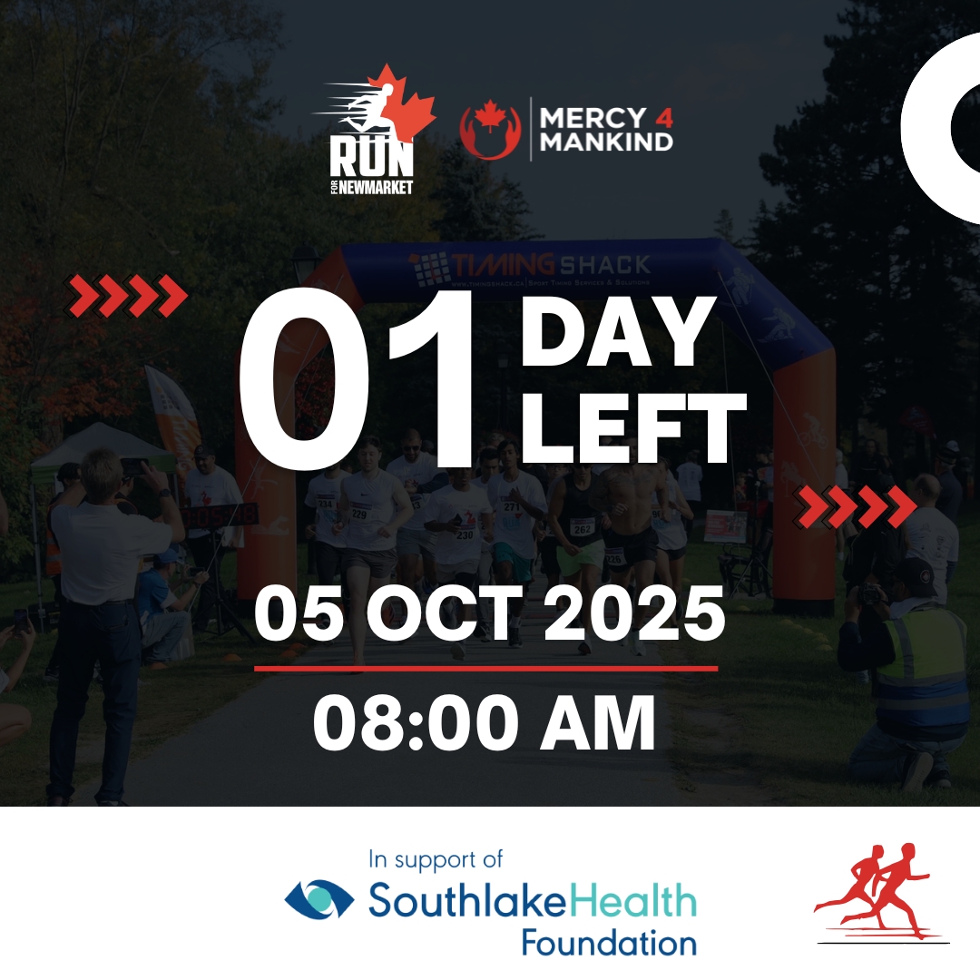 🚨 TOMORROW! Run for Newmarket kicks off at Fairy Lake 🎉

📅 Oct 5 | 8AM

📍 Fairy Lake Park, 520 Water St, Newmarket, ON L3Y 1M5

Last chance 👉 newmarket-m4m.raceroster.com (link in bio)

#runfornewmarket #Newmarket #mercy4mankind