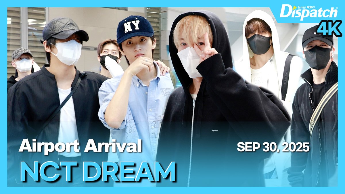 [🎥] 'NCT DREAM(엔시티 드림)' 인천국제공항 입국

youtu.be/0W6xR-dS80Q

#NCTDREAM #NCT드림 #엔시티드림 #마크 #런쥔 #제노 #해찬 #재민 #지성 #천러 #MARK #RENJUN #JENO #HAECHAN #JAEMIN #CHENLE #JISUNG #공항패션 #공항 #입국 #airport #arrival #DIPE #디스패치 #dispatch