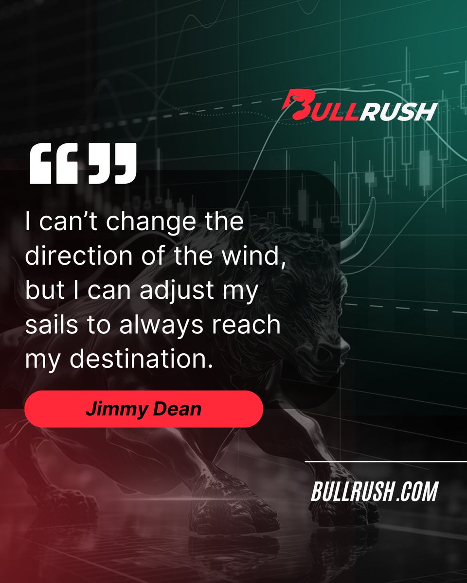 Bullrushcomp's tweet image. No trader controls the market. 📉📈
But every trader controls their response.

Discipline and adaptability are the sails that keep you moving forward, no matter how the winds shift.

Adjust, adapt, and you’ll still reach your destination.

#BullRush #DisciplineWins