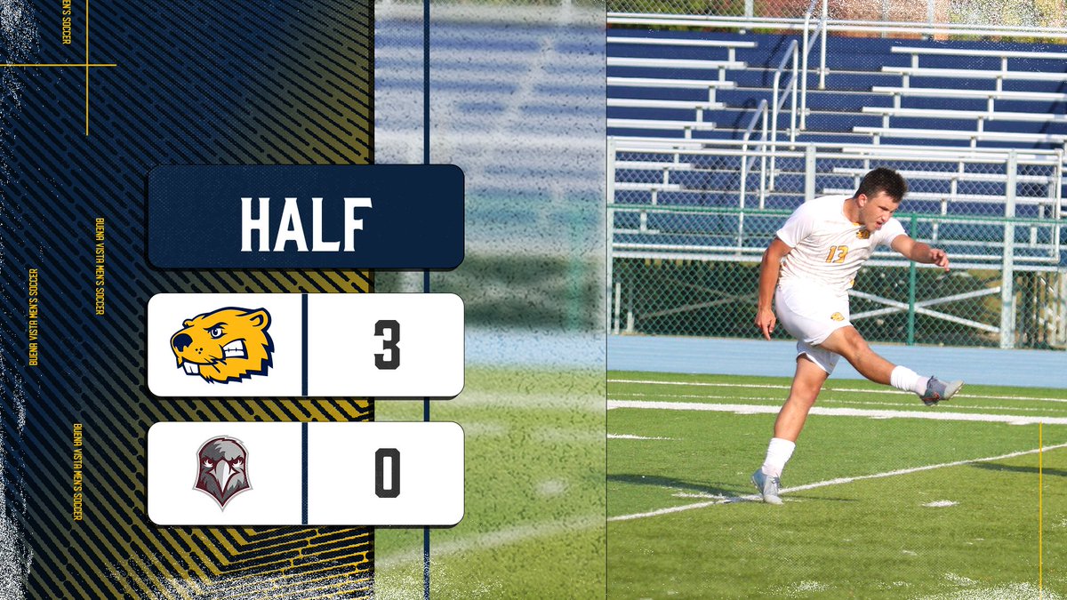 BVUMSoccer's tweet photo. MONDAY SOCCER IN STORM LAKE and the Beavers lead 3-0 at the half. #d3soc #BeaversBuild https://t.co/kmb1YNEBu6