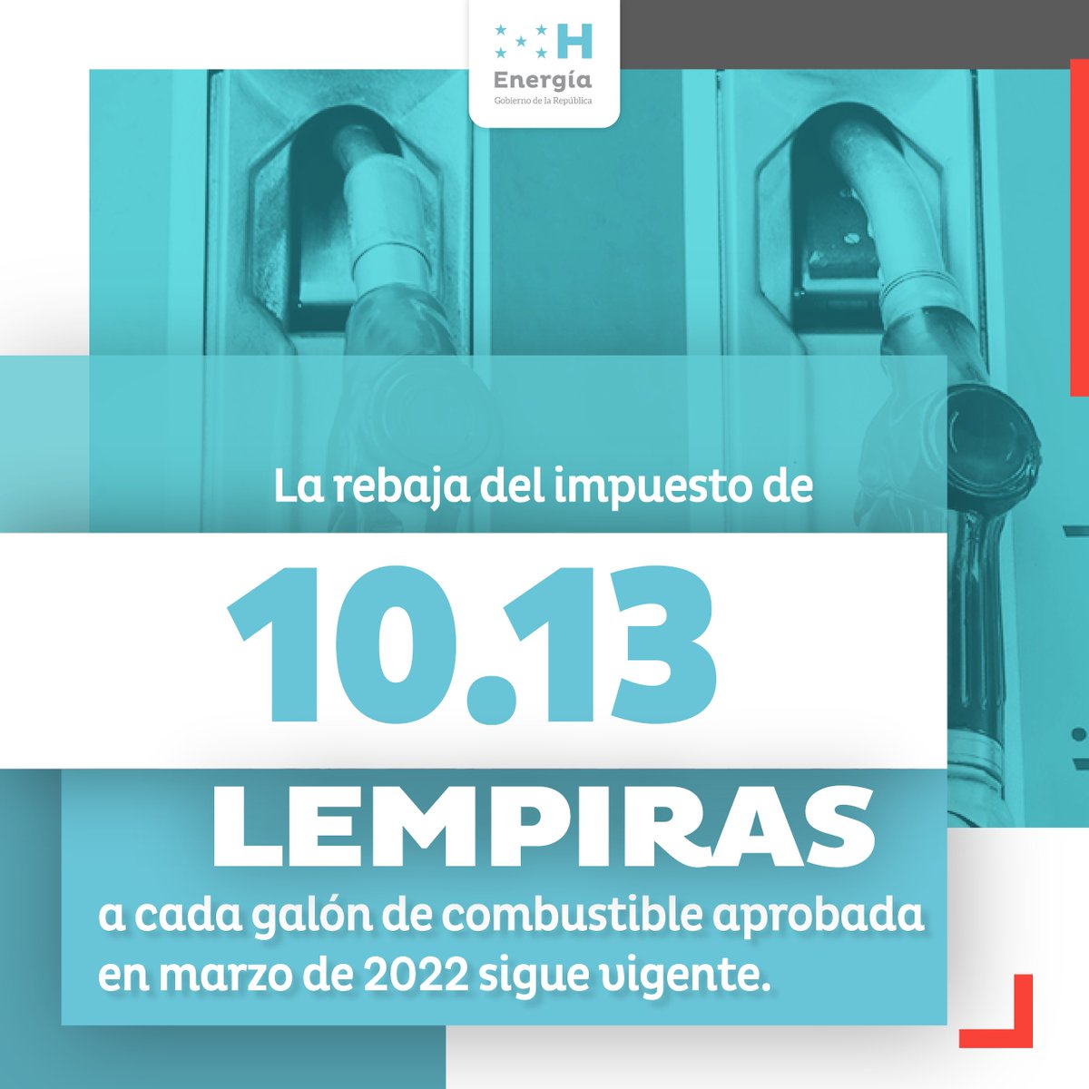SENHnOficial's tweet photo. La rebaja permanente de 10.13 lempiras al galón de combustibles es una de las muchas acciones del gobierno del socialismo democrático para mantener el alivio económico en las calles y hogares. 

#SENavanza 
#XiomaraSíCumple https://t.co/qHCPs9Ss6v