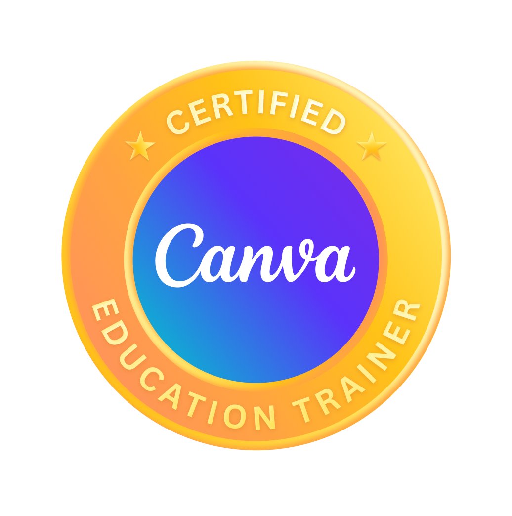 LemanskyRachel's tweet image. Incredibly proud to have earned the Canva Certified Education Trainer badge from @canva . Being asked to join the pilot group for this course was an honor, and I look forward to working with my fellow trainers over the coming year! @CanvaEdu #Canvassador #CanvaLove