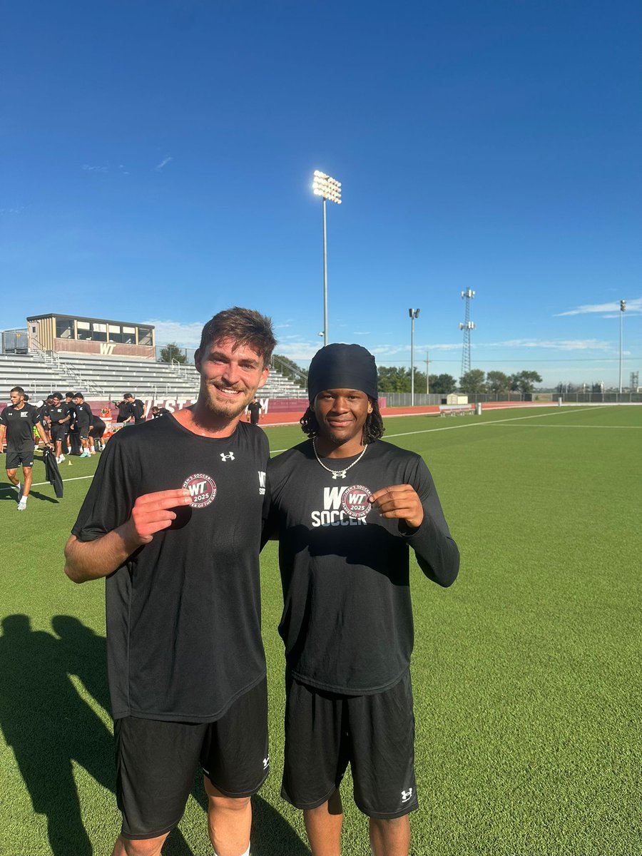 WTAMU_Soccer's tweet photo. 🚨 WT Men's Soccer Players of the Game Awards alert!🚨
The Players of the Game vs. Colorado Christian University was awarded to Ron Naftali and D'Jonte Davis. The Player of the Game vs. Saint Martin's University was awarded to Dominic Murphy. #bufffútbol #buffnation #wtmedia https://t.co/Erl1gFv0hb