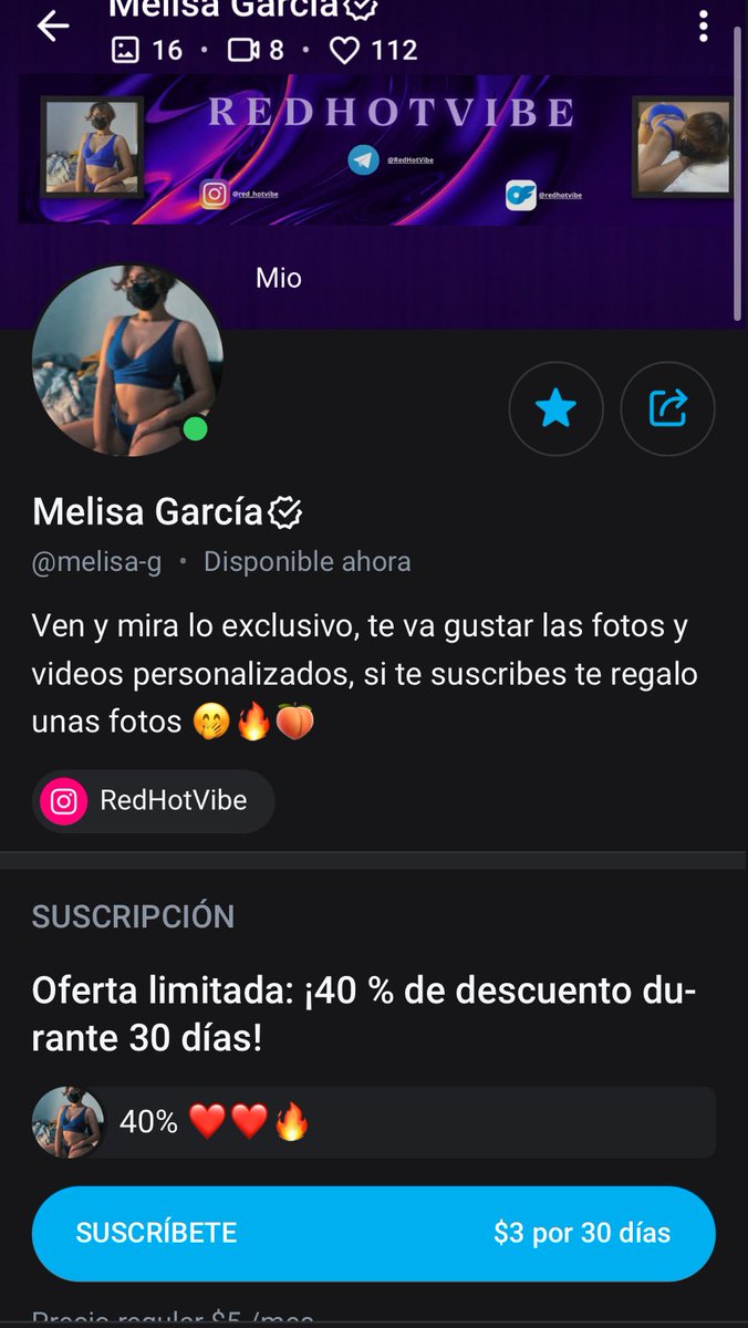 melisa_G_hub's tweet photo. Vayan y vean mi OF, aprovechen que hay 40%, si te haces fan de puedo mandar una foto 🔥🔥👇👇

https://t.co/vUE2gbEI9T https://t.co/j0Uf4mfEzo