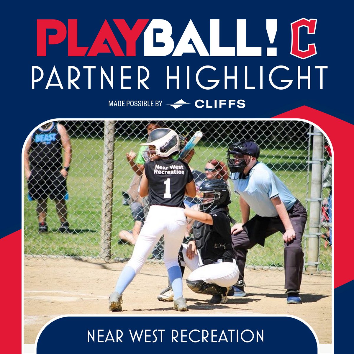 Cleveland! Let’s give a special shoutout to our final Play Ball! CLE partner of the year, Near West Recreation!🥎⚾️

Play Ball! CLE is presented by Cleveland-Cliffs